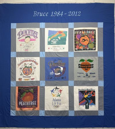Double-sided Peachtree Road Race Quilt in progress