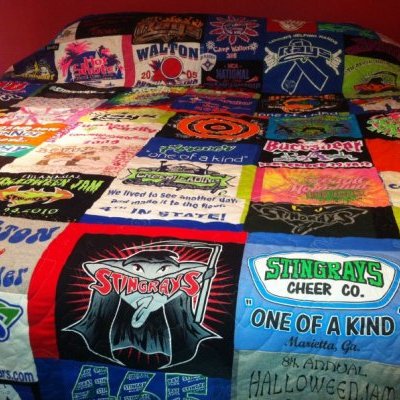 Double sided masonry t-shirt quilt