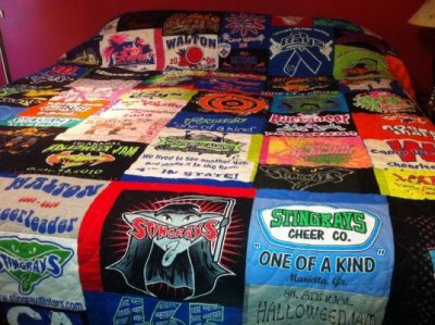 Double sided masonry t-shirt quilt