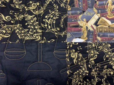 Gold music fabric