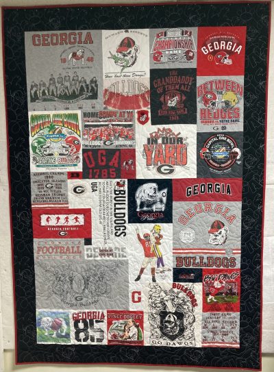 Georgia Bulldog t-shirt quilt