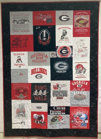 Georgia Bulldog t-shirt quilt