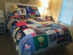 Nancy's T-Shirt Quilt Before Quilting