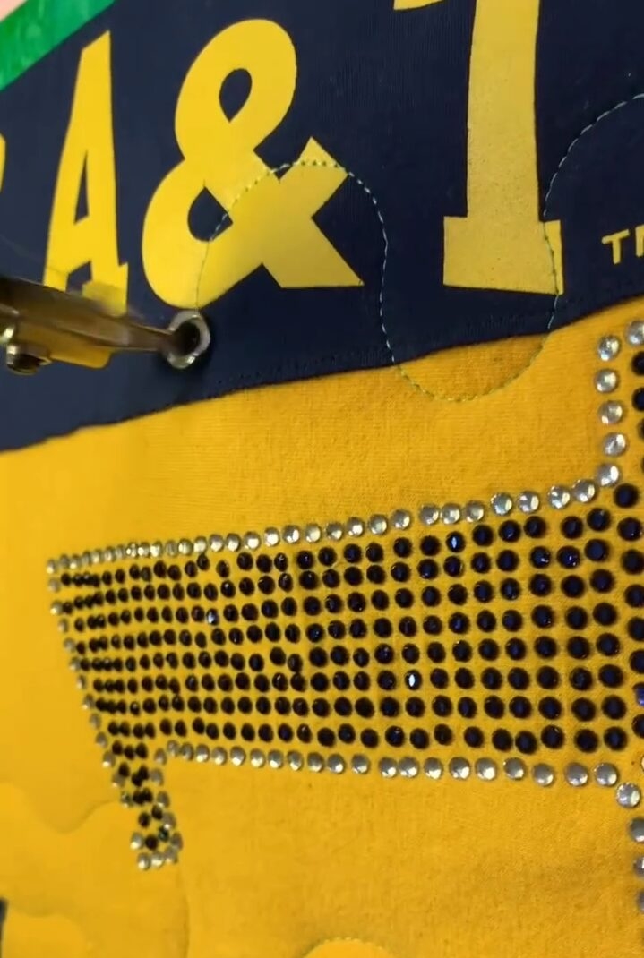 Quilting around Rhinestones